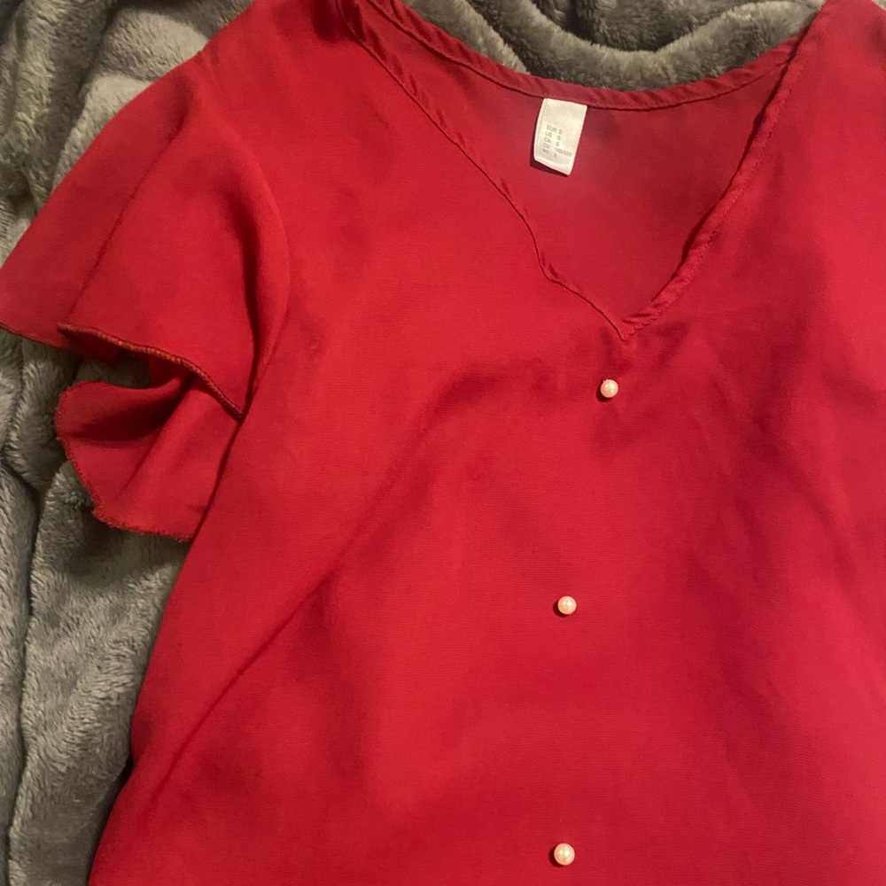 Red blouse